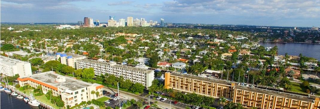 Blick über Ft. Lauderdale in Florida
